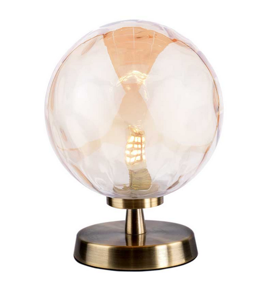 Kandinsky Touch Table Lamp Antique Brass Champagne Dimple Glass KANTLAB/GALG011