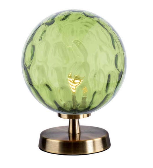 Kandinsky Touch Green Glass Table Lamp Antique Brass KANTLAB/GALG014