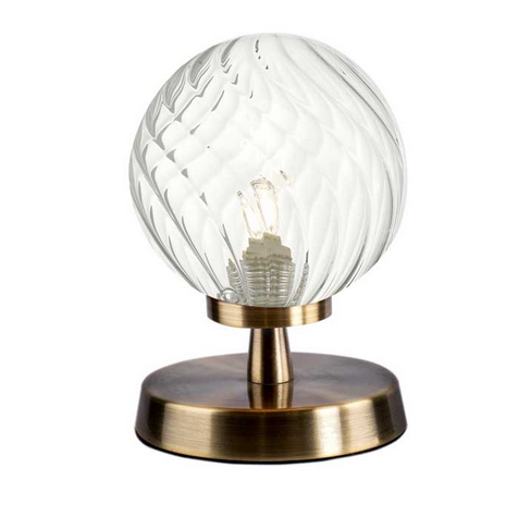 Kandinsky Touch Table Lamp Antique Brass Twisted Glass KANTLAB/GALG03