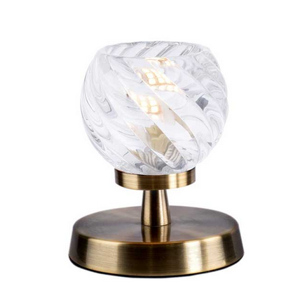 Kandinsky Touch Open Glass Table Lamp Antique Brass KANTLAB/GALG05