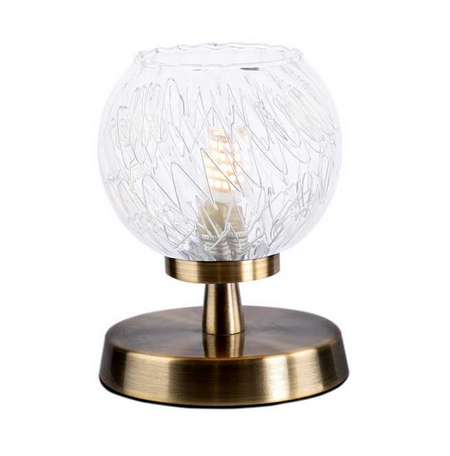 Kandinsky Touch Table Lamp Antique Brass Clear Glass with Inner Wire KANTLAB/GALG09