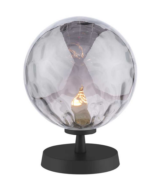 Kandinsky Touch Table Lamp Matt Black Smoked Dimple Glass KANTLBLC/GALG010