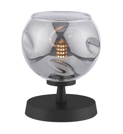 Kandinsky Touch Table Lamp Matt Black Smoked Organic Glass KANTLBLC/GALG015