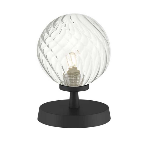 Kandinsky Touch Table Lamp Matt Black Twisted Glass KANTLBLC/GALG03