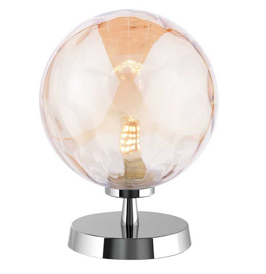 Kandinsky Touch Table Lamp Polished Chrome Champagne Dimple Glass KANTLPC/GALG011