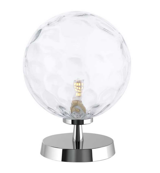 Kandinsky Touch Table Lamp Polished Chrome Clear Dimple Glass