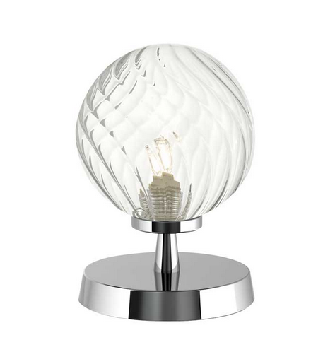 Kandinsky Touch Table Lamp Polished Chrome Twisted Glass KANTLAB/GALG03