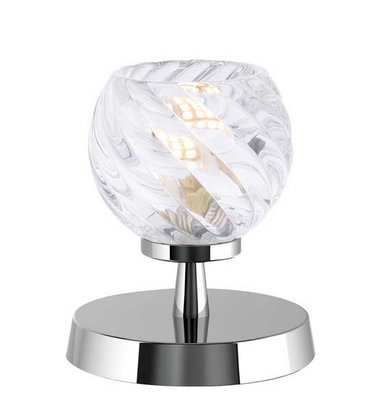 Kandinsky Touch Table Lamp Polished Chrome Twisted Open Glass KANTLAB/GALG05