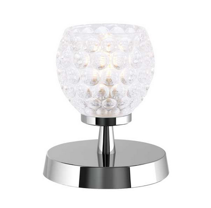 Kandinsky Touch Table Lamp Polished Chrome Dimpled Open Glass KANTLAB/GALG06