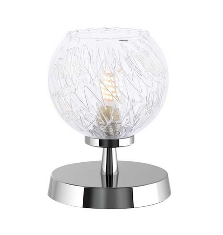 Kandinsky Touch Table Lamp Polished Chrome Clear Glass with Inner Wire KANTLAB/GALG09