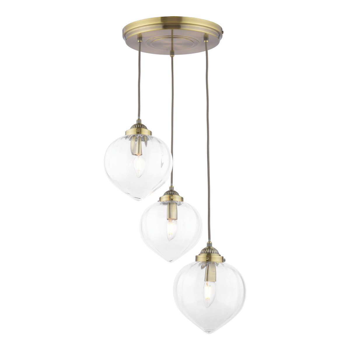 Laura Ashley Whitham 3 Light Cluster Pendant