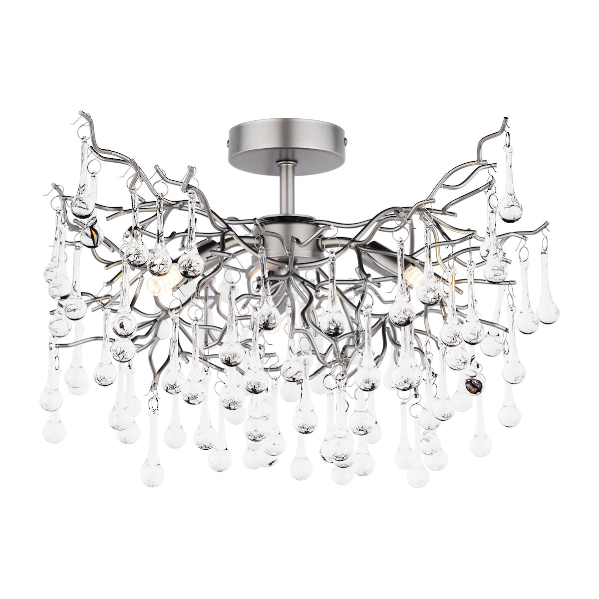 Laura Ashley Willow 3 Light Semi Flush