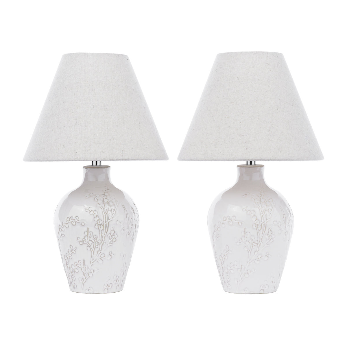 Laura Ashley LA3756565-Q Pussywillow Twin Pack Table Lamp