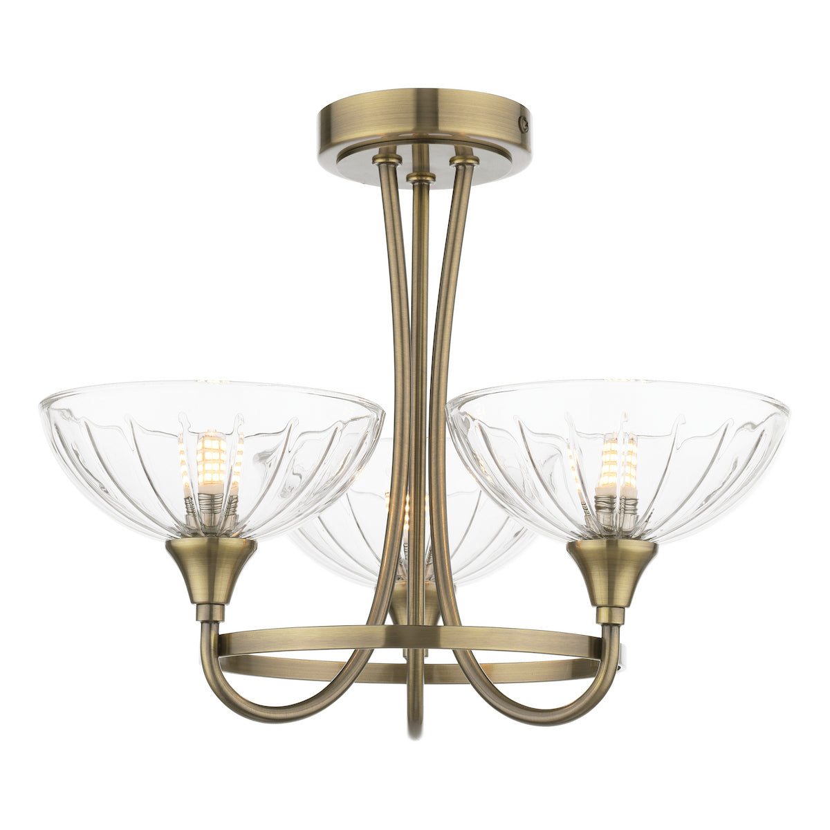 Laura Ashley LA3756683-Q Wellham 3 Light Semi Flush
