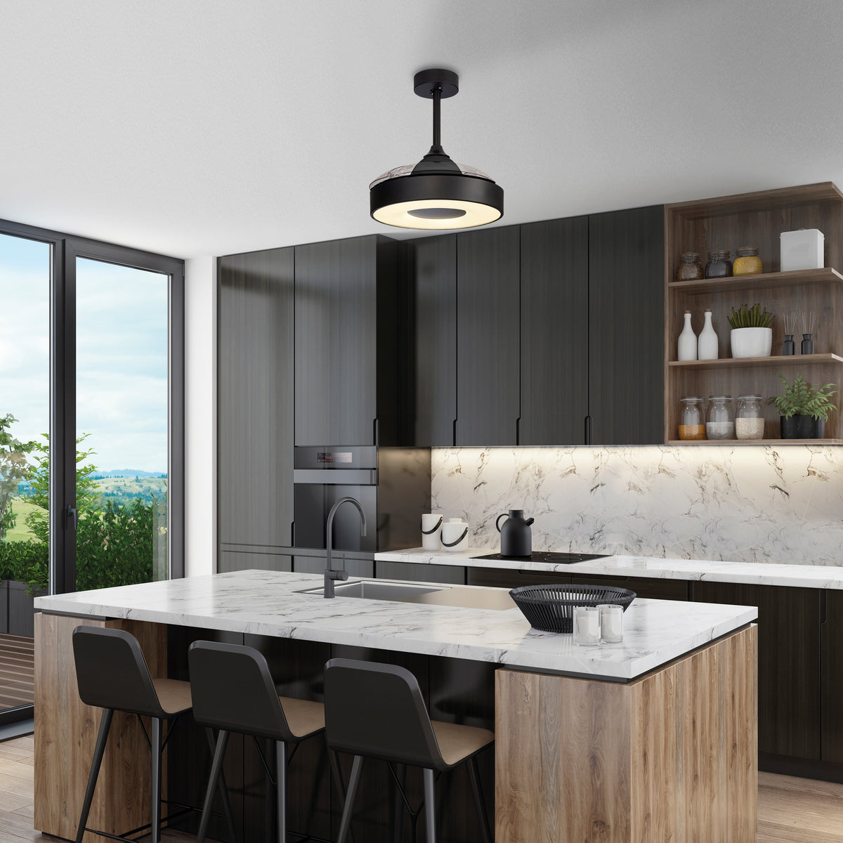 Coin M8218 Ceiling Fan Black