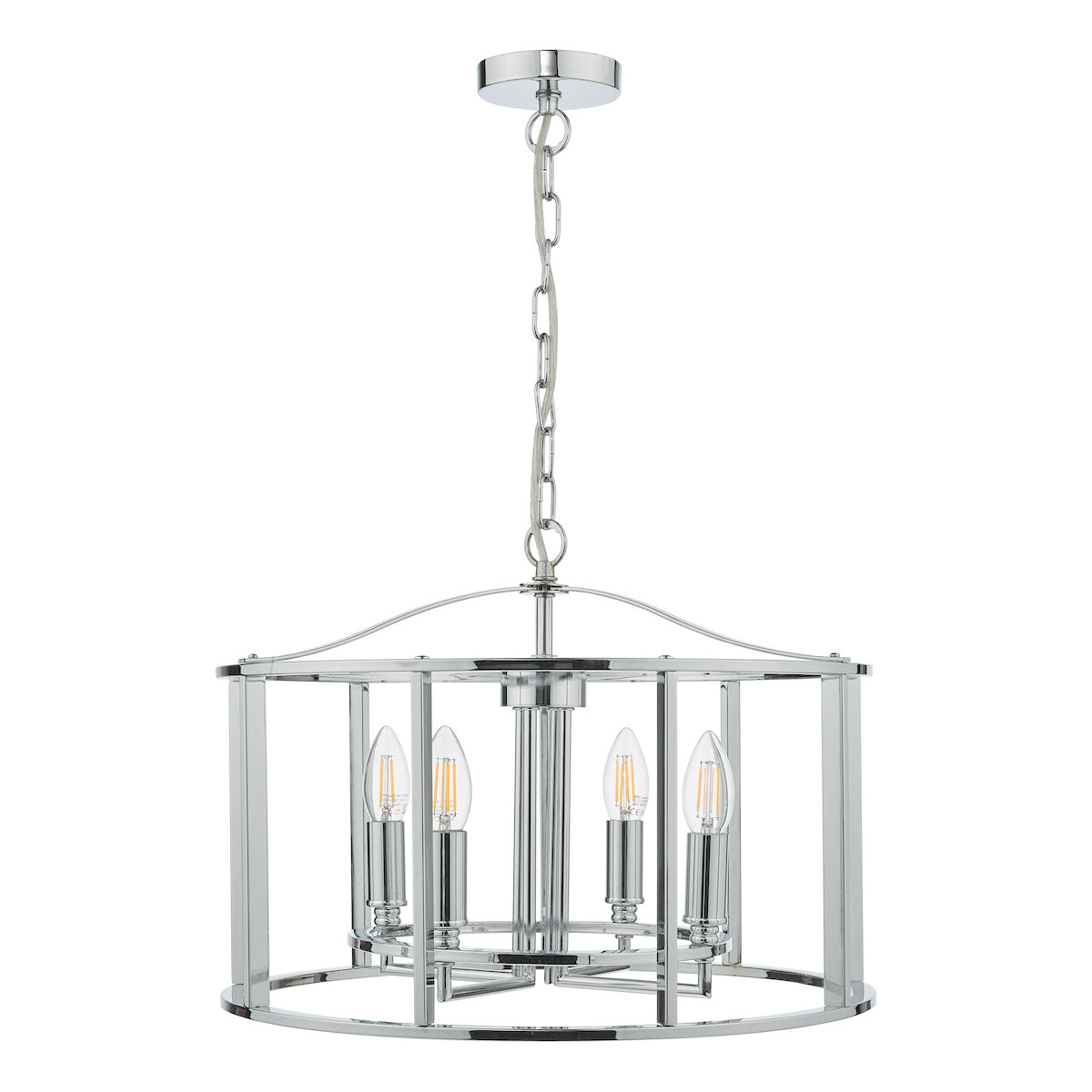 DAR MYK0450 Myka 4 Light Pendant Polished Chrome