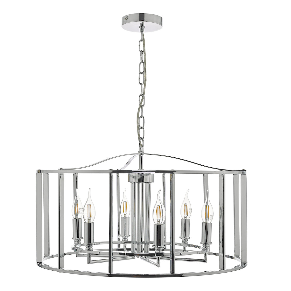 DAR MYK0650 Myka 6 Light Pendant Polished Chrome