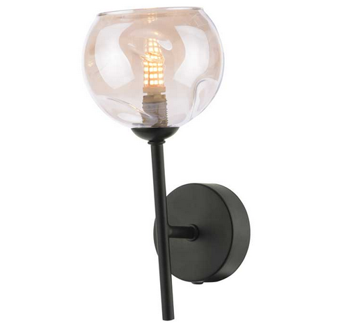 Picasso Wall Light Matt Black Champagne Organic Glass PICWBLC/GALG016