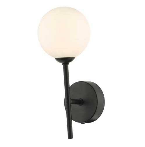 Picasso Wall Light Matt Black Opal Glass PICWBLC/GALG02