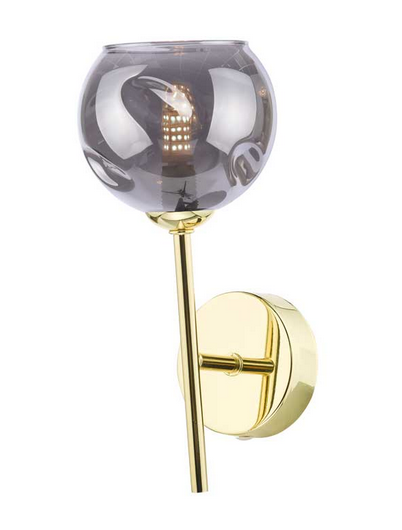 Picasso Wall Light Polished Gold Smoked Organic Glass PICWGD/GALG015