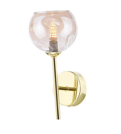 Picasso Wall Light Polished Gold Champagne Organic Glass PICWGD/GALG016