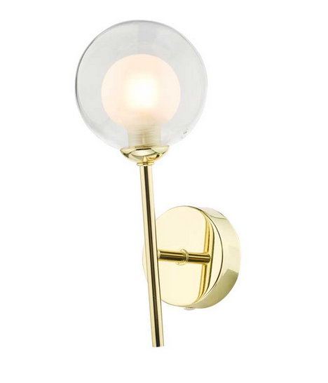 Picasso Wall Light Polished Gold Clear and Opal Glass PICWGD/GALG04