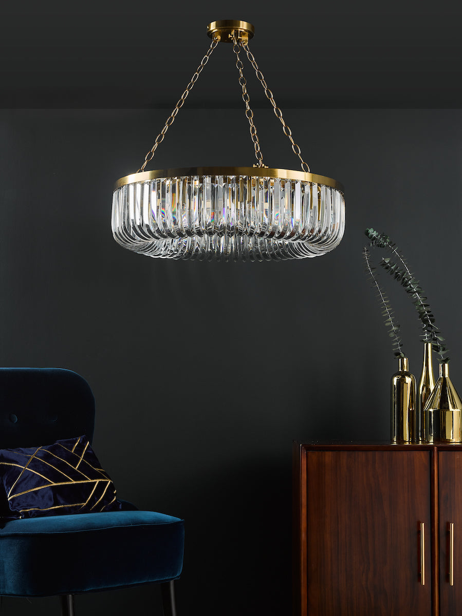 DAR Sigourney 8 Light Pendant
