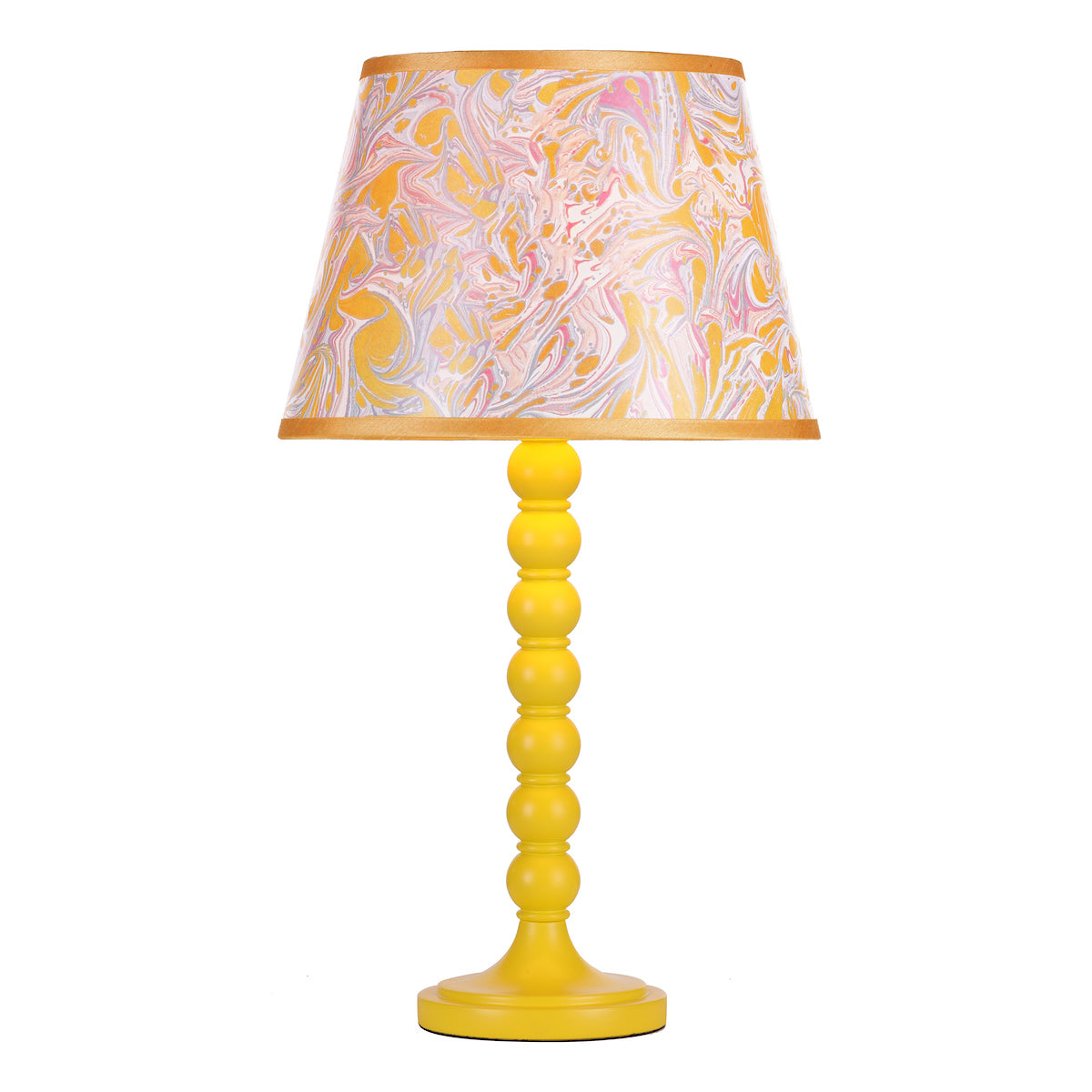 Dar SPO4226 Spool Table Lamp Base Yellow