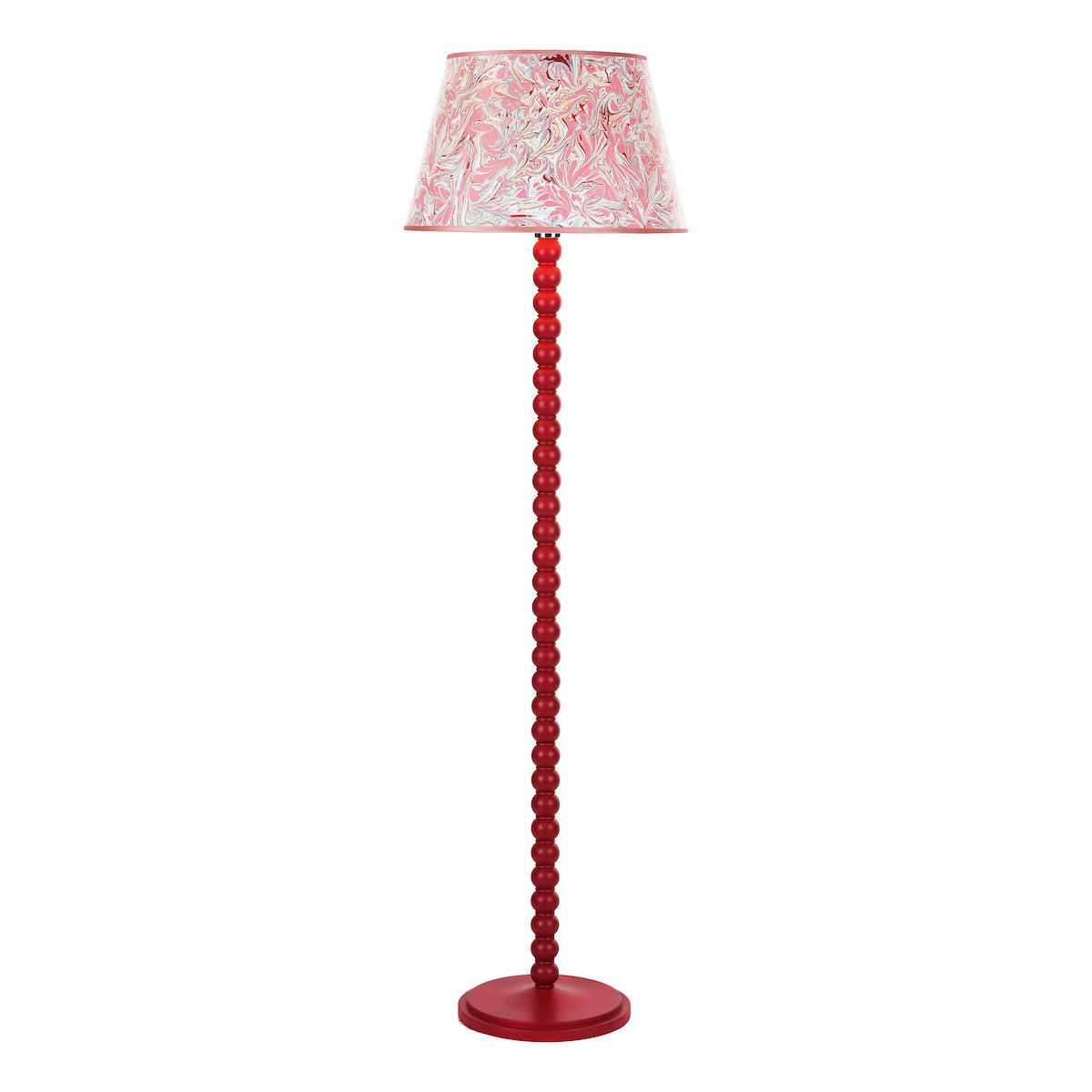 Dar SPO4925 Spool Floor Lamp Base Red