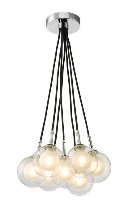 Turner 7 Light Semi Flush Polished Chrome Clear and Opal Glass TUR7PC/GALG04