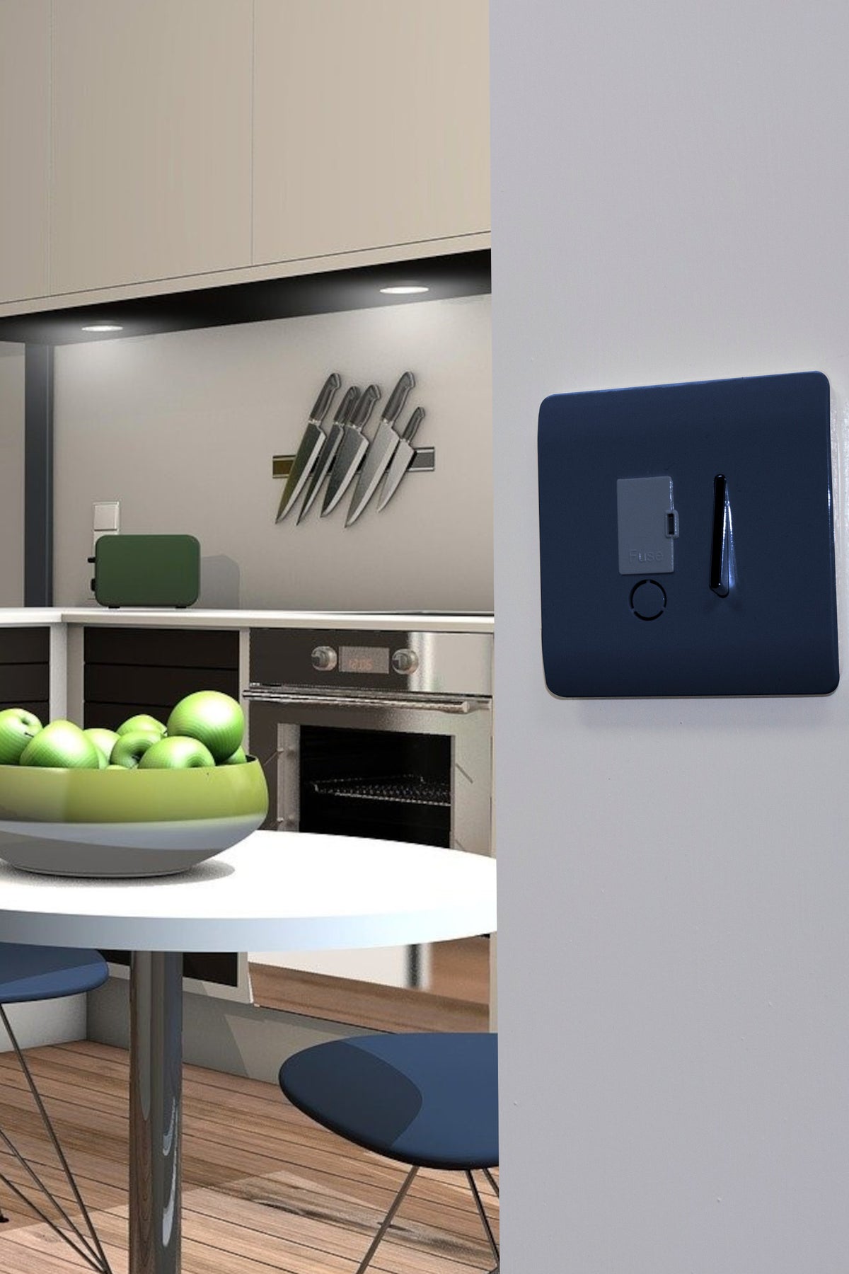 Trendiswitch Modern 13 Amp Fused Spur with Flex Outlet