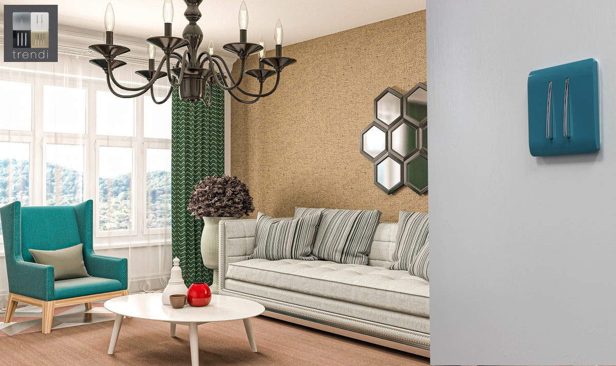 Trendiswitch Modern 2 Gang Retractive Doorbell Switch