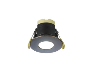 Caron EMBC/9378-HSA Dimmable CCT LED Fire Rated Downlight, Black Chrome Fascia