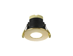 Caron EMRB/9378-HSA Dimmable CCT LED Fire Rated Downlight, Brass Fascia
