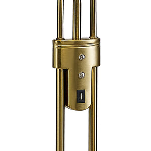 Hanks EMBGA6280D-HSA Aged Brass LED 2 Light Floor Lamp With USB