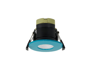 Caron EMTB/9378-HSA Dimmable CCT LED Fire Rated Downlight, Bright Teal Fascia