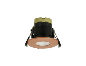 Caron EMRPC/9378-HSA Dimmable CCT LED Fire Rated Downlight, Copper Fascia