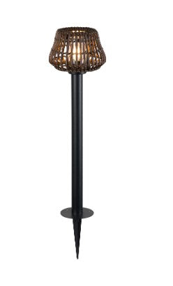 EM3215 PAIGE Rattan Plastic Shade Post Ground Spike/Base Mount E27 IP44