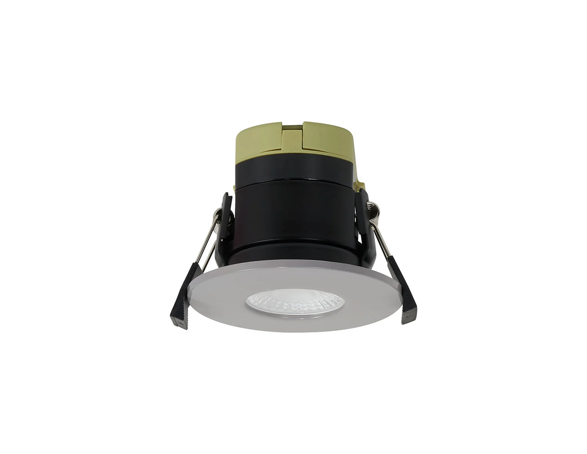 Caron EMBA/9378-HSA Dimmable CCT LED Fire Rated Downlight, Antique Brass Fascia