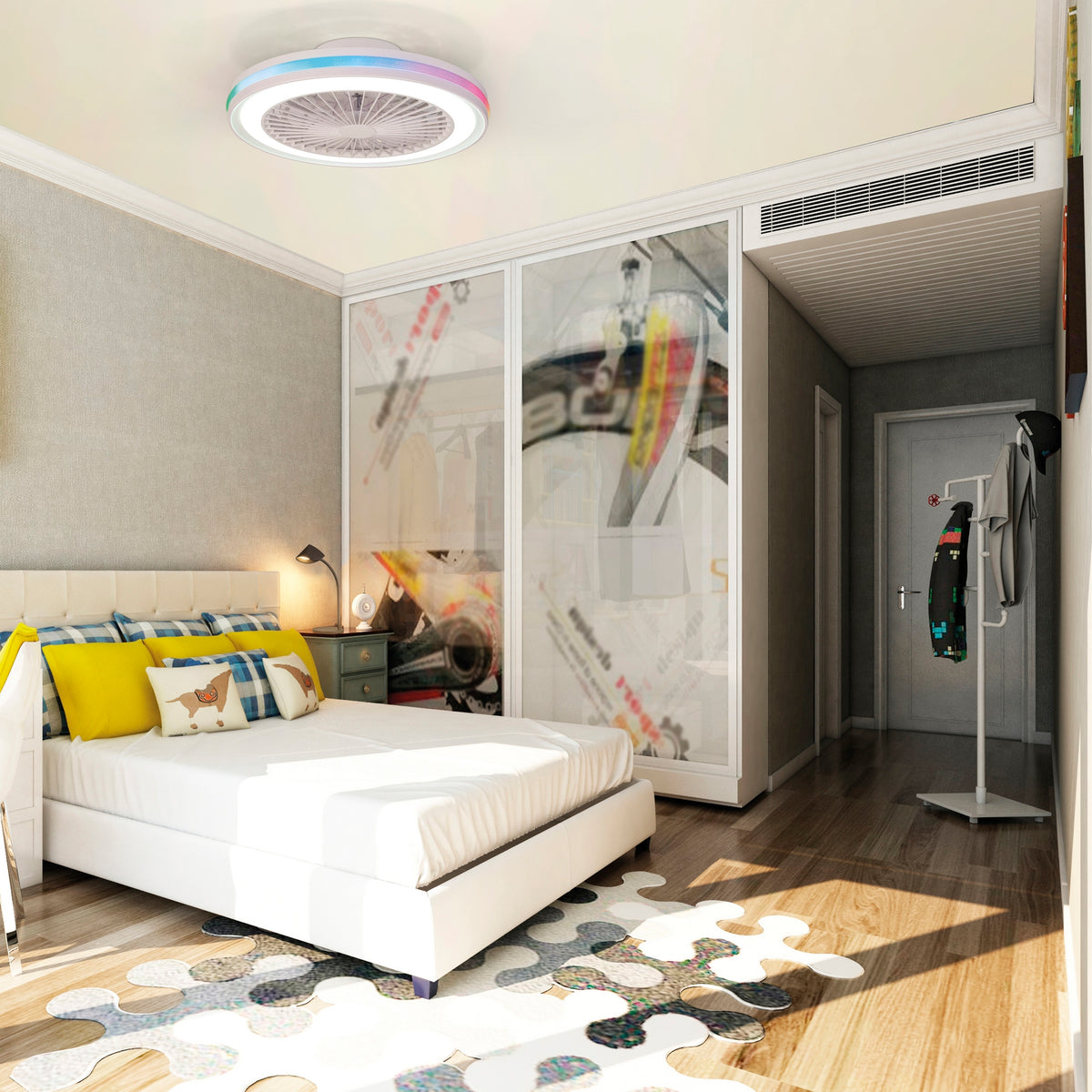 Gamer M7861 Large Ceiling Fan White