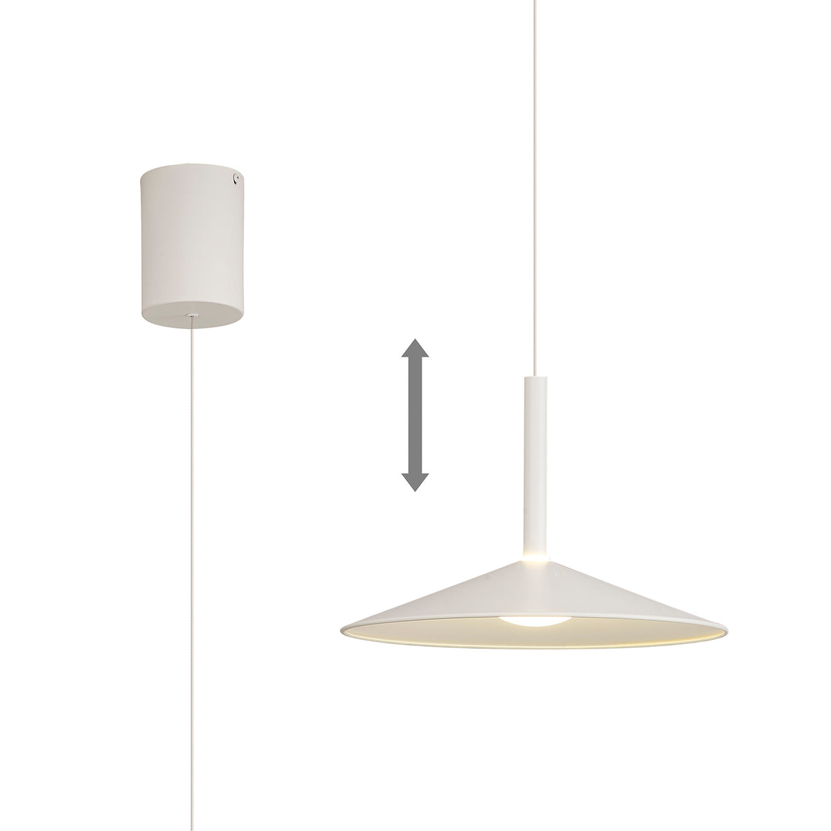 Calice M7894 32CM Rise And Fall Pendant White
