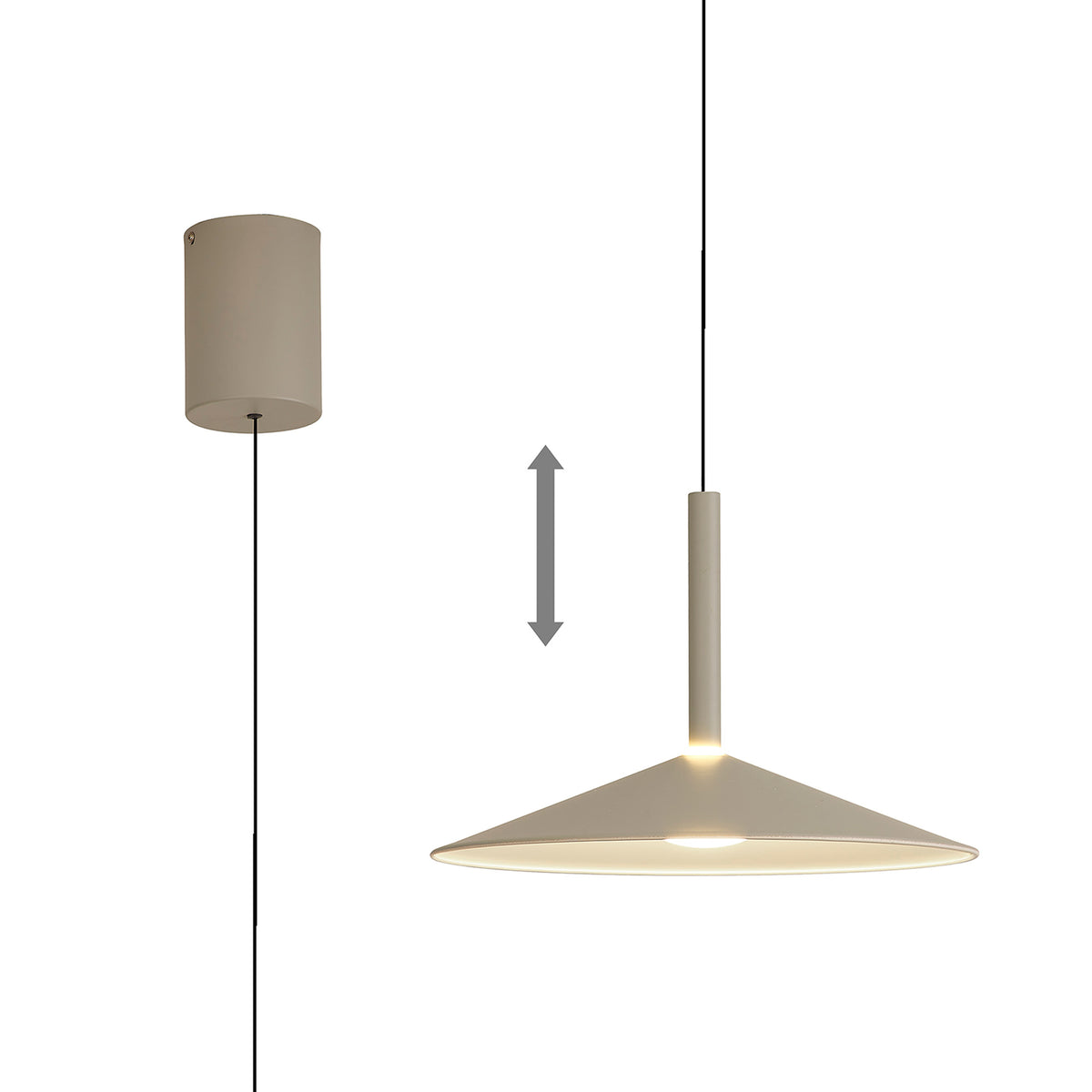 Calice M7897 32CM Rise And Fall Grey Pendant Light
