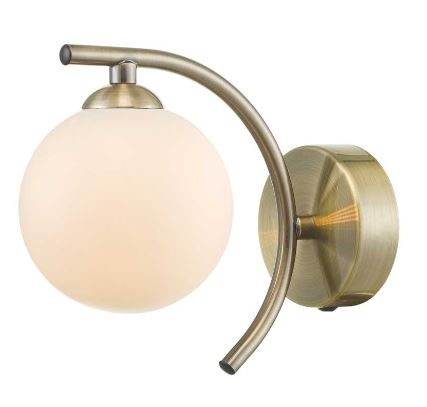 Matisse Wall Light Antique Brass Opal Glass MATWAB/GALG02