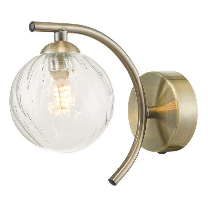 Matisse Wall Light Antique Brass Twisted Glass MATWAB/GALG03