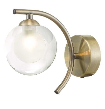 Matisse Wall Light Antique Brass Clear and Opal Glass MATWAB/GALG04