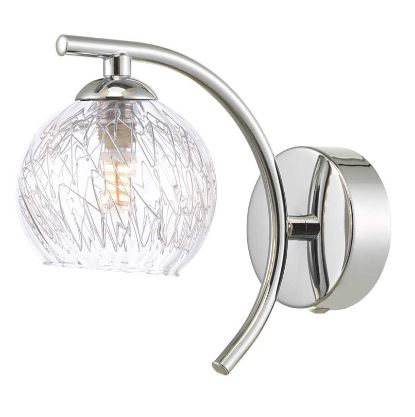 Matisse Wall Light Polished Chrome Clear Glass with Inner Wire MATWPC/GALG09