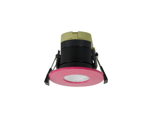 CARON Dimmable CCT LED Fire Rated Downlight, Pink Fascia EMKP/9378-HSA