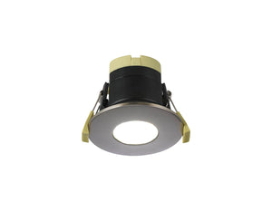 Caron EMNS/9378-HSA Dimmable CCT LED Fire Rated Downlight, Satin Nickel Fascia