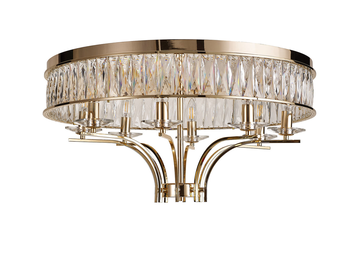 Diyas IL31834 Vivienne Crystal 8 Light French Gold