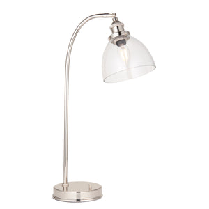 Porter POR590055 Table Lamp Nickel with Glass
